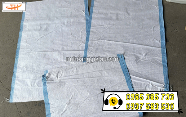 Bao tải PP đựng gạo trắng sọc Bao tải PP đựng gạo trắng sọc