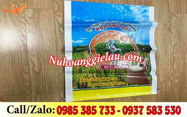 Bao tải tráng nhựa in logo theo yêu cầu Bao tải tráng nhựa in logo theo yêu cầu