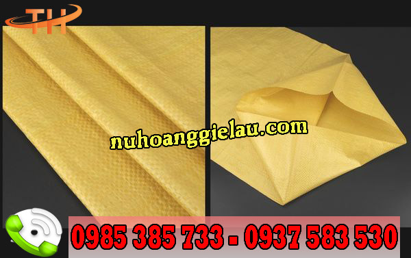 bao tải đựng hàng màu vàng 60x90cm bao tải đựng hàng màu vàng 60x90cm