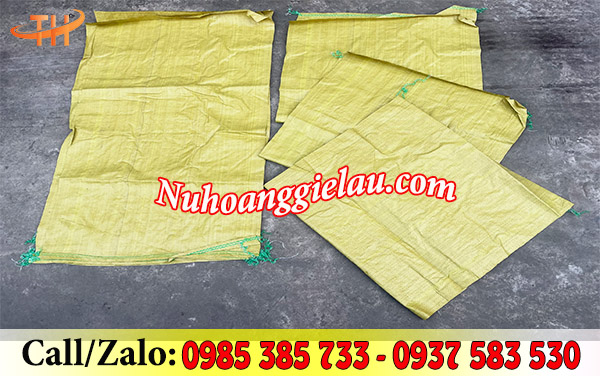 Bao tải đóng hàng màu vàng Bao tải đóng hàng màu vàng