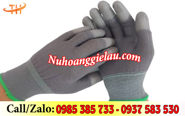 Găng tay phủ pu ngón Găng tay phủ pu ngón
