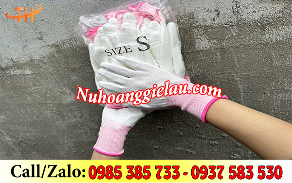 Găng tay thun phủ PU đủ size Găng tay thun phủ PU đủ size