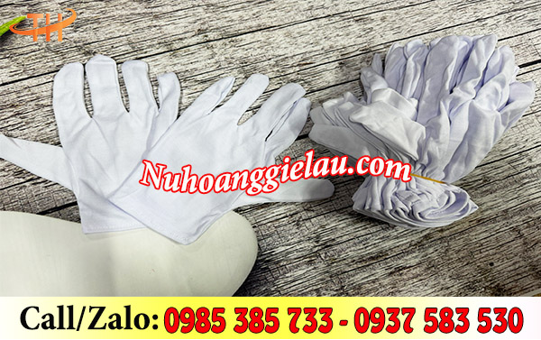 Găng tay thun trắng chất vải mềm mịn, chất lượng Găng tay thun trắng chất vải mềm mịn, chất lượng