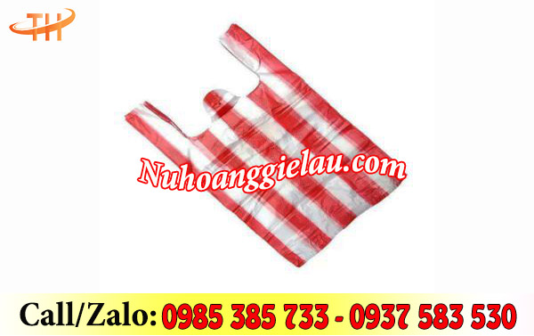 Túi xốp màu sọc đỏ Túi xốp màu sọc đỏ