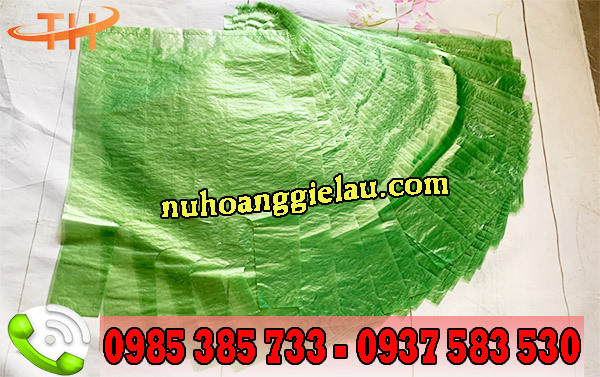 túi xốp hai quai màu xanh túi xốp hai quai màu xanh