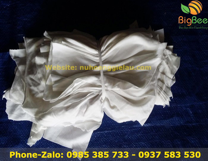 giẻ lau cotton trắng