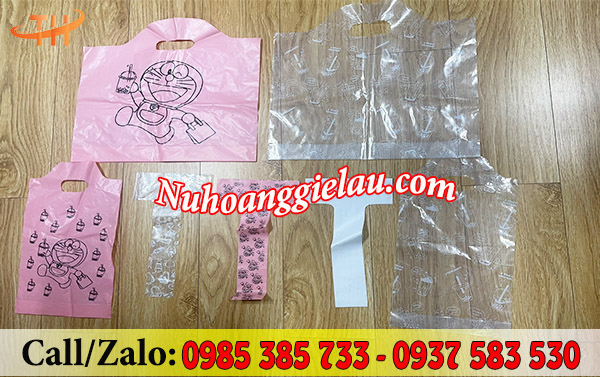 Mẫu túi đựng ly nhựa in sẵn thông dụng Mẫu túi đựng ly nhựa in sẵn thông dụng