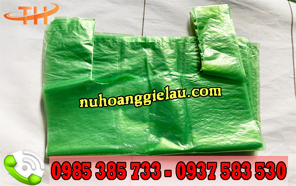 túi xốp hai quai màu xanh túi xốp hai quai màu xanh