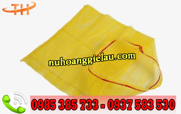 bao lưới đựng nông sản màu vàng bao lưới đựng nông sản màu vàng