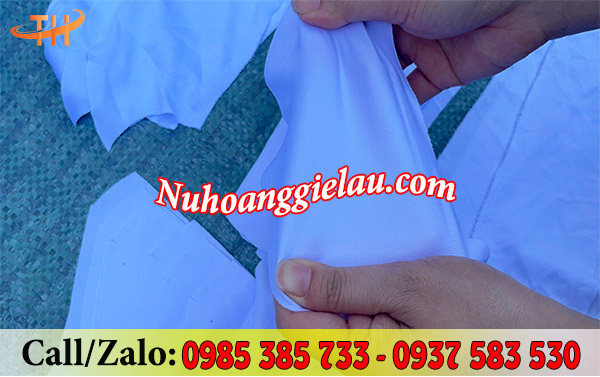 Vải lau trắng cotton Vải lau trắng cotton