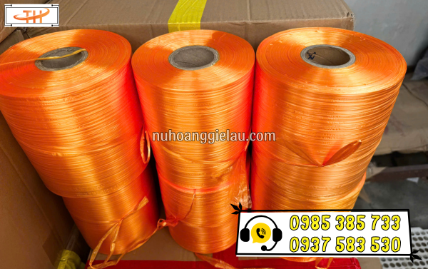 cuộn dây nilon quấn máy màu cam cuộn dây nilon quấn máy màu cam