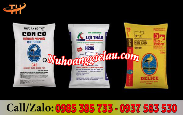 Một số mẫu bao tải đựng thức ăn chăn nuôi có in logo Một số mẫu bao tải đựng thức ăn chăn nuôi có in logo