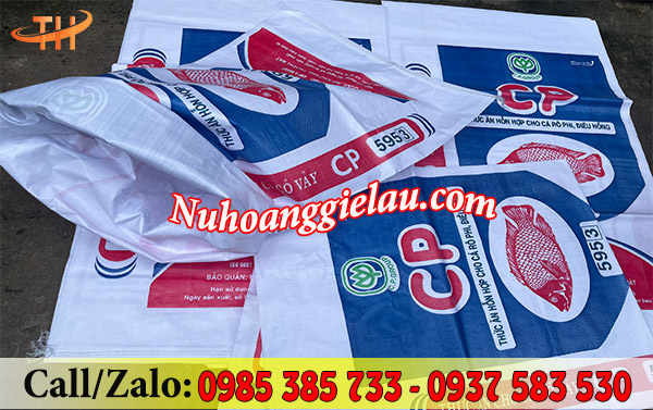 Bao tải đựng thức ăn chăn nuôi có in logo Bao tải đựng thức ăn chăn nuôi có in logo