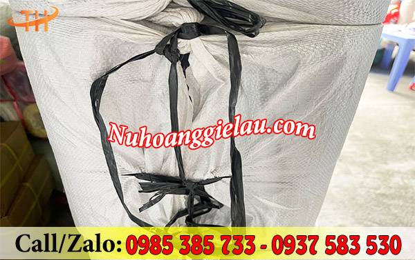 Dây bẹ đen bản lớn may miệng bao Dây bẹ đen bản lớn may miệng bao