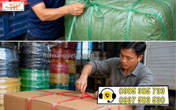 Dây nilon bẹ được dùng phổ biến trong đời sống Dây nilon bẹ được dùng phổ biến trong đời sống