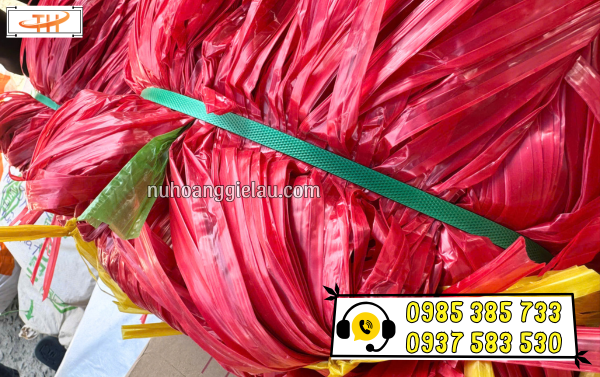 Dây nilon bẹ màu đỏ Dây nilon bẹ màu đỏ