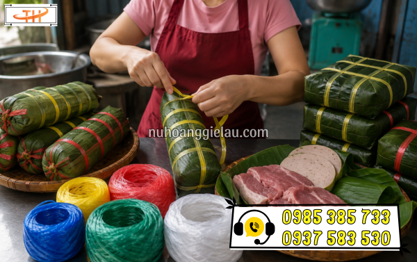 Cuộn dây nilon đóng gói thực phẩm Cuộn dây nilon đóng gói thực phẩm