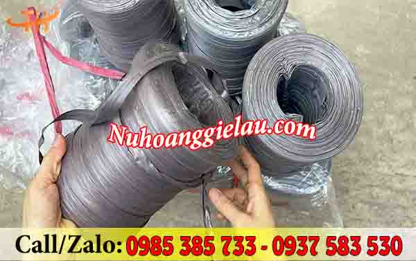 Cuộn dây nilon ống màu đen 1kg  Cuộn dây nilon ống màu đen 1kg