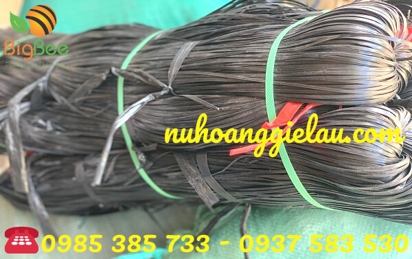 dây nilon kẽm khô màu đen có sợi dây siêu bóng