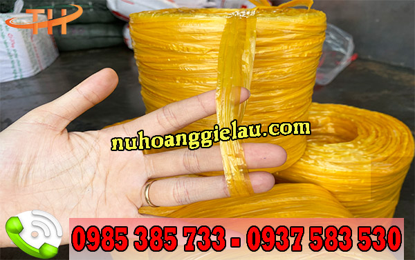 Dây nilon nem màu vàng bóng bẩy Dây nilon nem màu vàng bóng bẩy