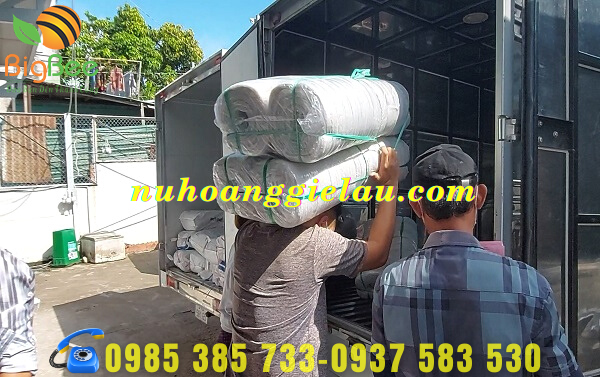 dây nilon nem được đóng gói theo cuộn và xếp gọn vào từng cây