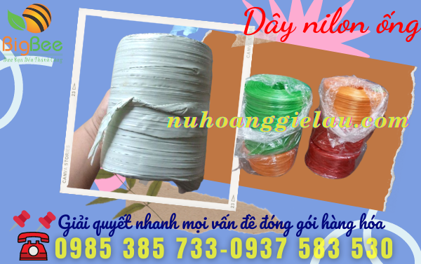 dây nilon ống cột hàng nhiều màu