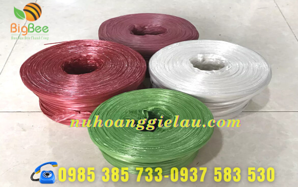 dây nilon ống nhiều màu