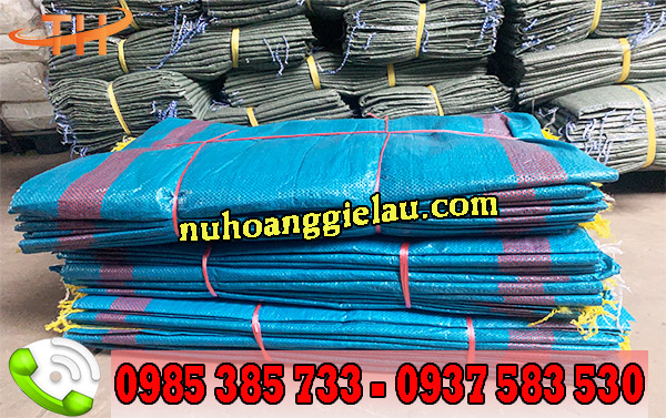 bao tải đóng hàng màu xanh bao tải đóng hàng màu xanh