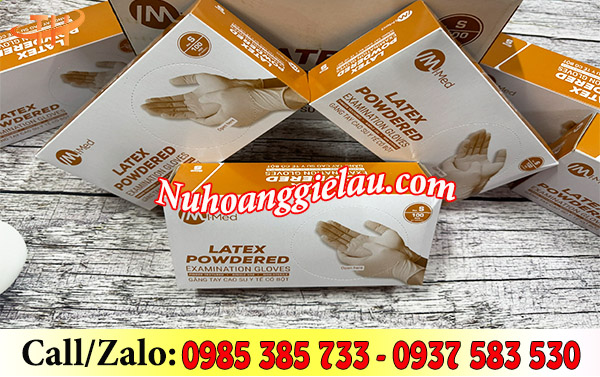 Găng tay cao su y tế có bột I-Med sẵn số lượng giá rẻ Găng tay cao su y tế có bột I-Med sẵn số lượng giá rẻ