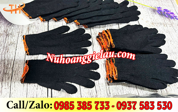 Găng tay sợi len màu xám đen Găng tay sợi len màu xám đen