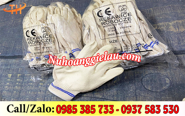 Găng tay len phủ cao su trắng chính hãng, chất lượng Găng tay len phủ cao su trắng chính hãng, chất lượng