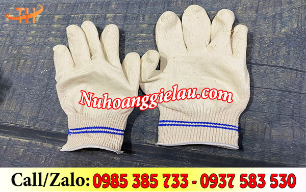 Găng tay len bảo hộ phủ cao su dày dặn Găng tay len bảo hộ phủ cao su dày dặn