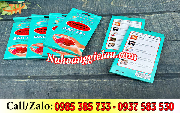 Bao tay nilon hộp 100 cái Bao tay nilon hộp 100 cái