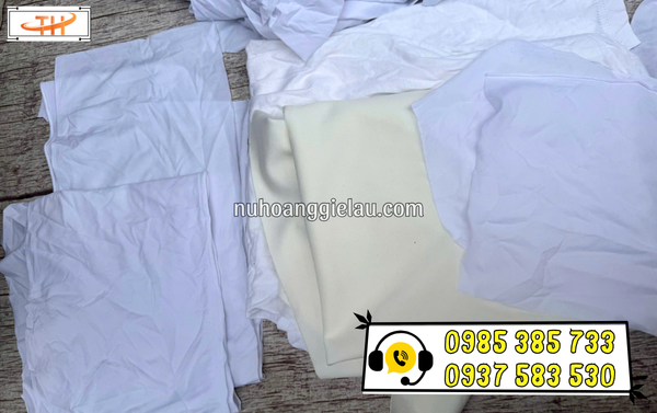 Giẻ lau vải trắng nguyên miếng hàng sẵn đóng bao theo kg tại Thu Hồng Giẻ lau vải trắng nguyên miếng hàng sẵn đóng bao theo kg tại Thu Hồng