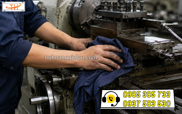 Giẻ lau máy móc có khả năng thấm hút hiệu quả Giẻ lau máy móc có khả năng thấm hút hiệu quả