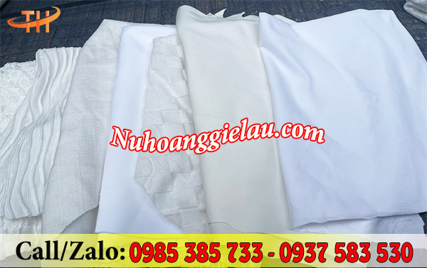 Giẻ lau màu trắng nguyên miếng lớn Giẻ lau màu trắng nguyên miếng lớn