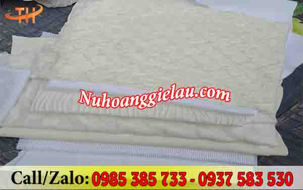 Vải lau cotton trắng Vải lau cotton trắng