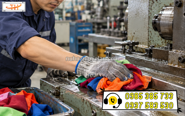 Giẻ lau công nghiệp may ghép vệ sinh máy móc cực sạch Giẻ lau công nghiệp may ghép vệ sinh máy móc cực sạch