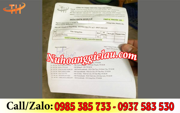 Hoá đơn bản lẻ tại Thu Hồng Hoá đơn bản lẻ tại Thu Hồng