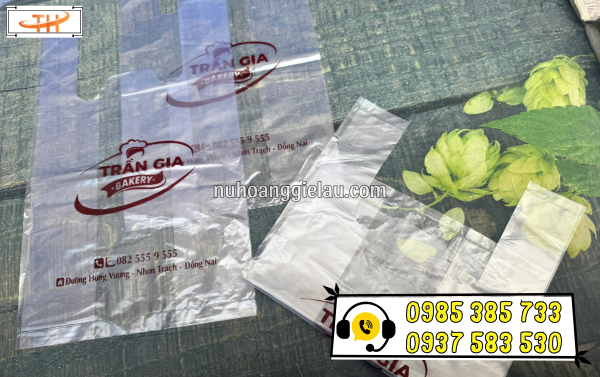 Túi xốp hai quai in logo theo yêu cầu Túi xốp hai quai in logo theo yêu cầu