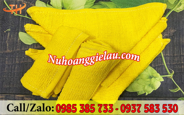Khăn cotton màu vàng Khăn cotton màu vàng