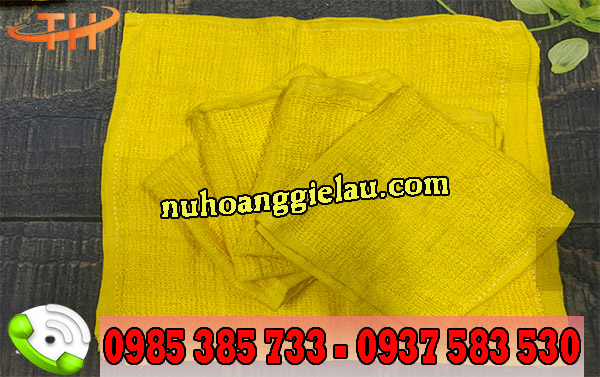 Khăn vuông cotton vàng Khăn vuông cotton vàng