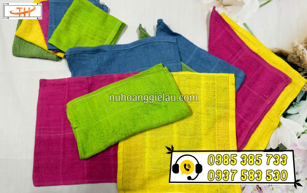 Khăn lau vuông đủ màu Khăn lau vuông đủ màu