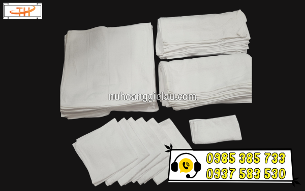 Khăn lau cotton màu trắng Khăn lau cotton