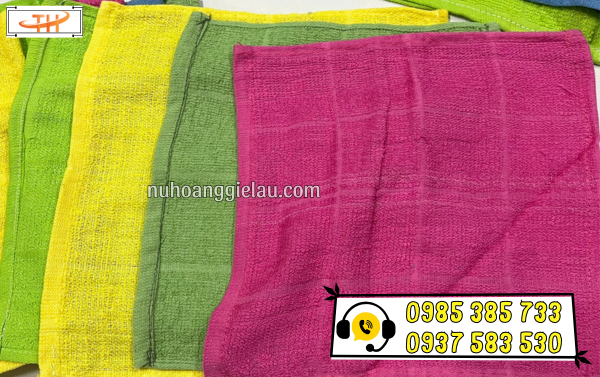 Khăn lau cotton vuông đủ màu Khăn lau cotton vuông đủ màu