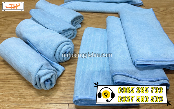 Khăn lau cotton màu xanh hàng chuẩn tại Thu Hồng Khăn lau cotton màu xanh hàng chuẩn tại Thu Hồng