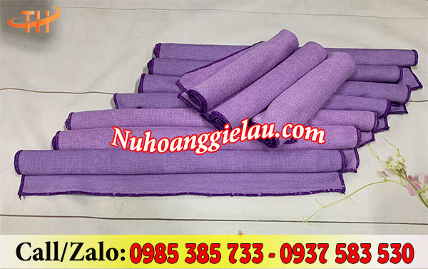 Khăn lau siêu thấm microfiber màu tím Khăn lau siêu thấm microfiber màu tím