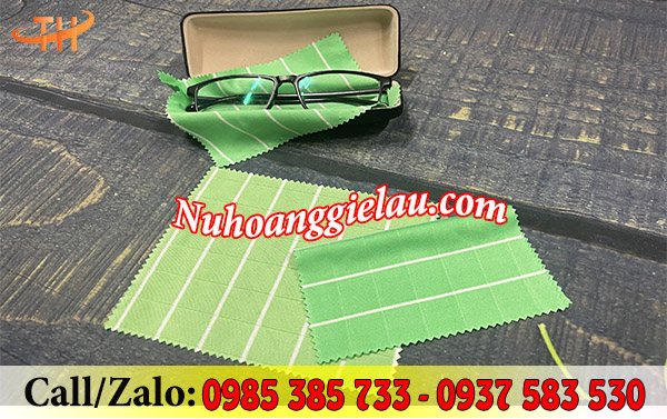 Khăn lau mắt kính phối sọc Khăn lau mắt kính phối sọc