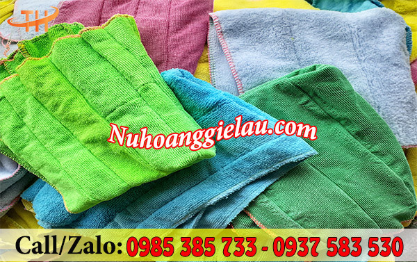 Khăn lau may nối đa dạng màu sắc Khăn lau may nối đa dạng màu sắc