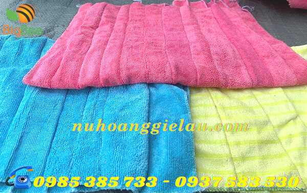 khăn lau may nối nhiều màu